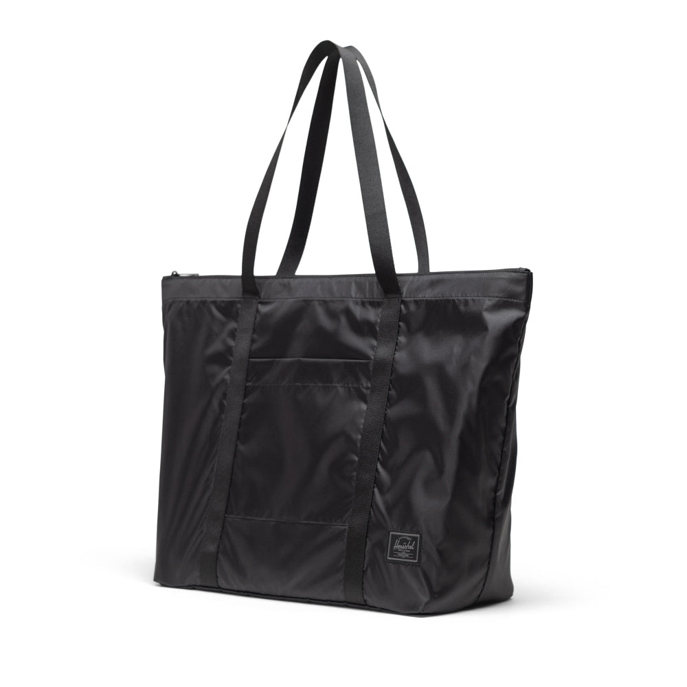 Herschel Portland Packable Tote Bag Black Tonal Angle View