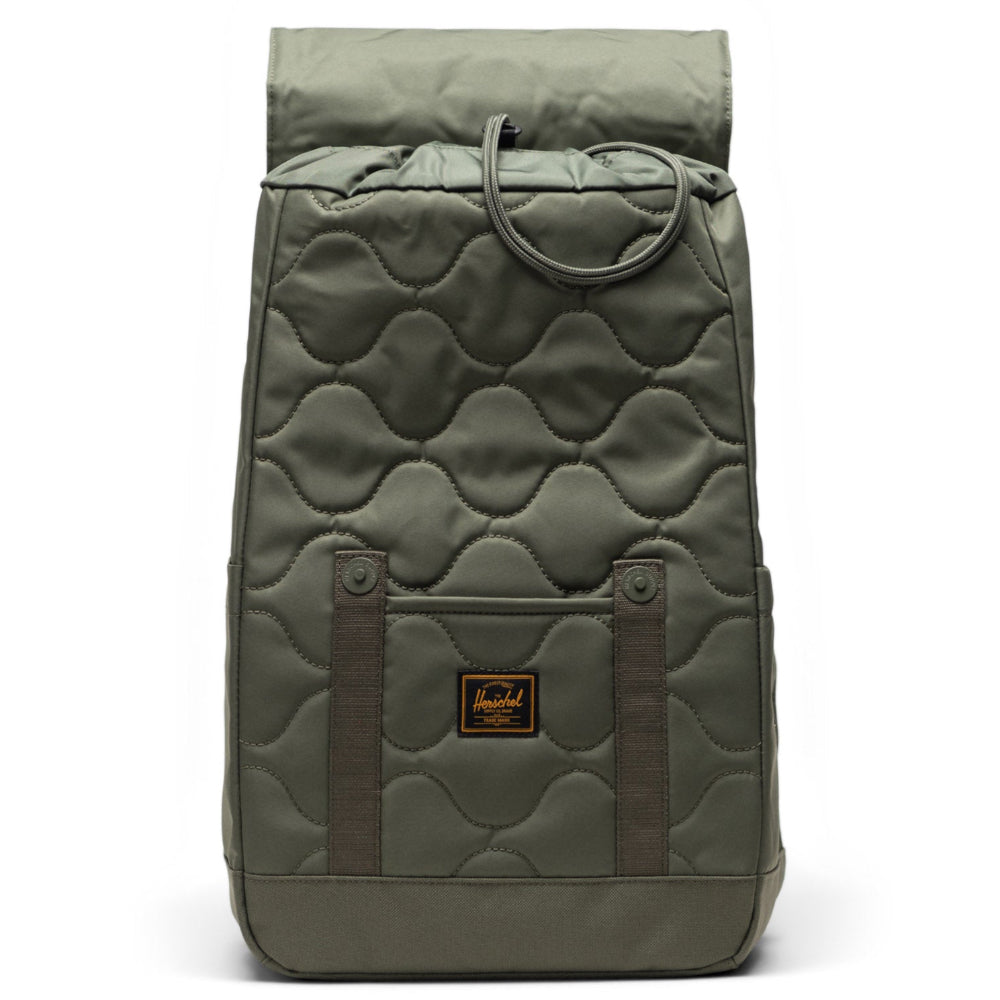 Herschel Retreat Small Capsule Quilted Backpack Beetle Front Opened View