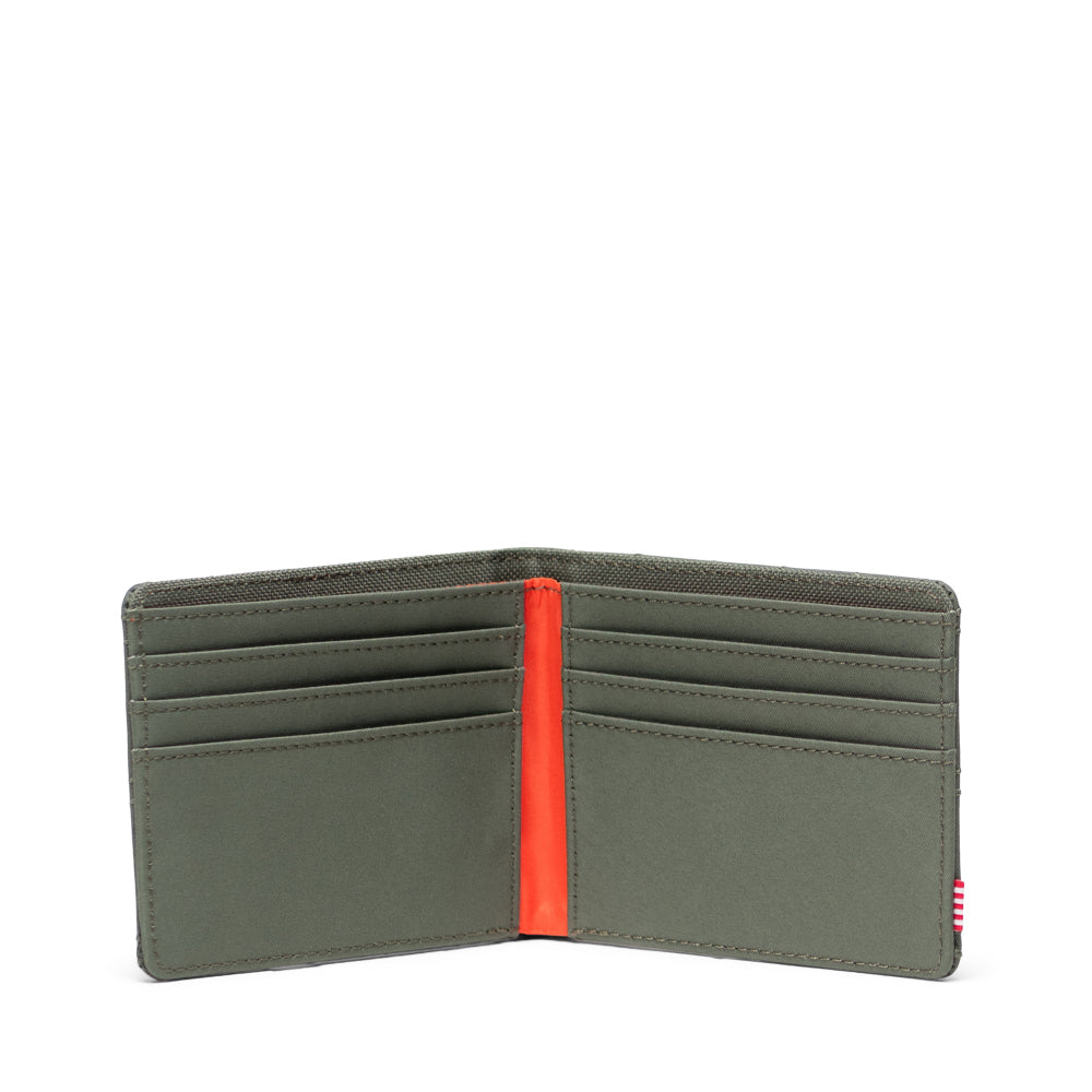 Herschel Roy Quilted Capsule Wallet Beetle Green Inside VIew