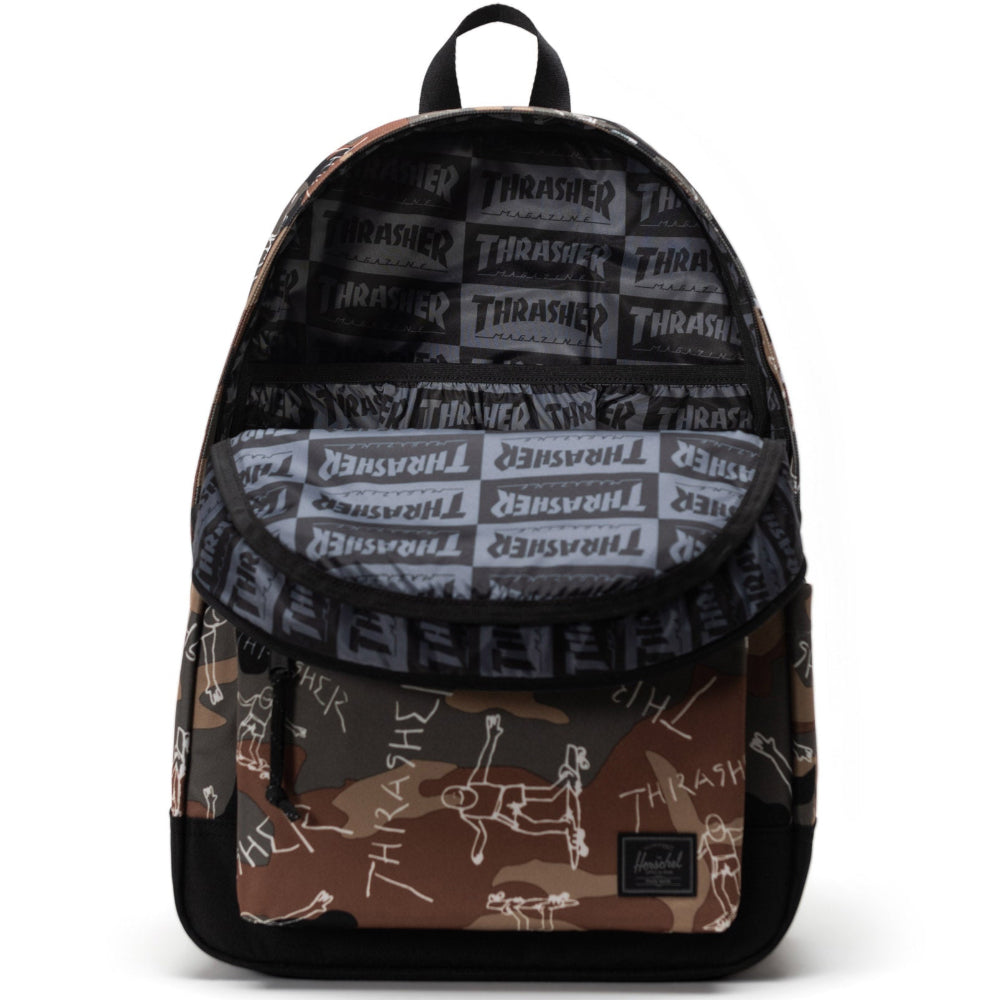 Herschel Thrasher Gonz Classic XL Backpack Woodland Camo Opened