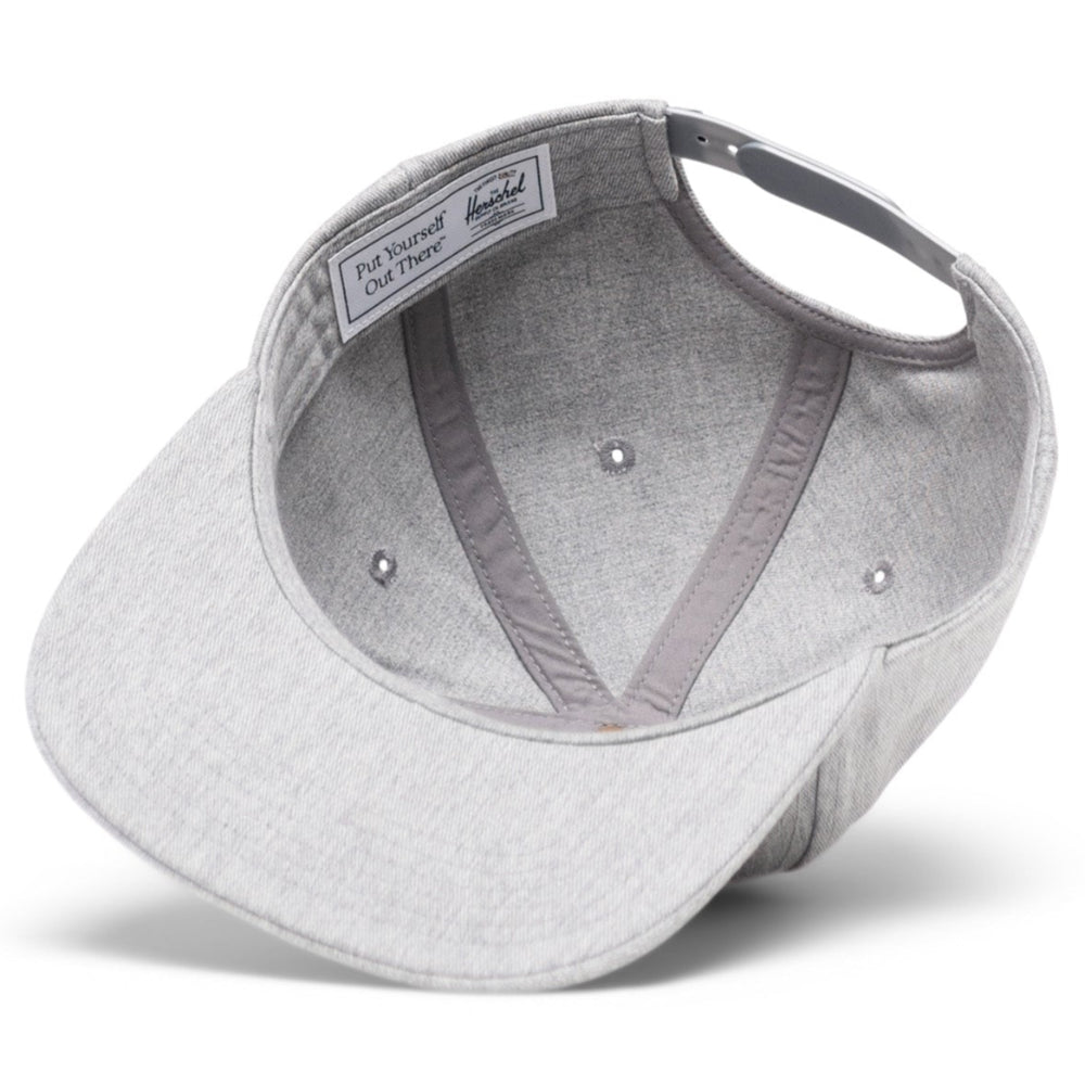 Herschel Whaler 6 Panel Cap Heather Light Grey Inside
