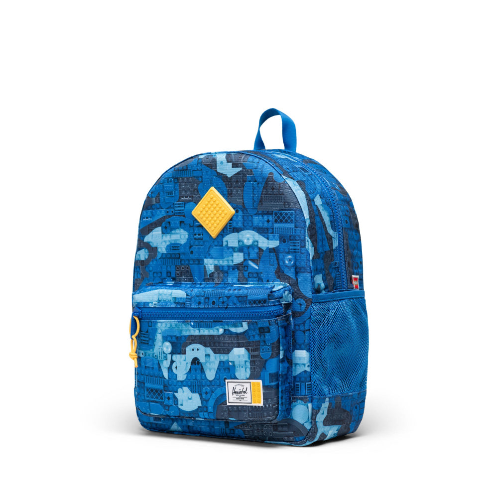 Herschel X LEGO Heritage Kids Backpack Abstract Bricks Blue Angle View