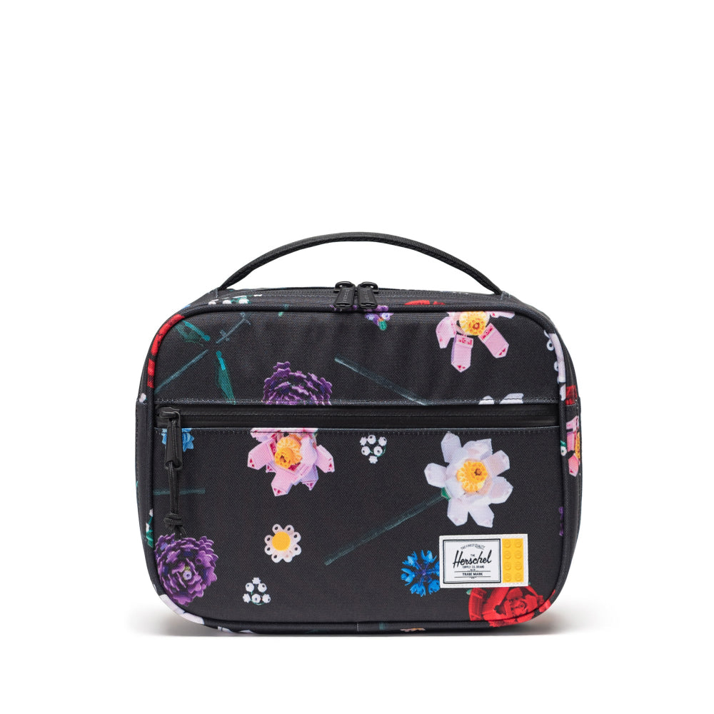 Herschel X LEGO Pop Quiz Lunch Box Falling Florals Front View