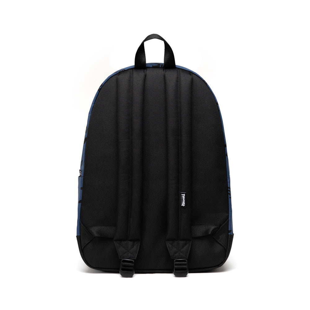 Herschel X Thrasher Classic XL Backpack Nylon Oceana / Dark Navy Destroy Back View