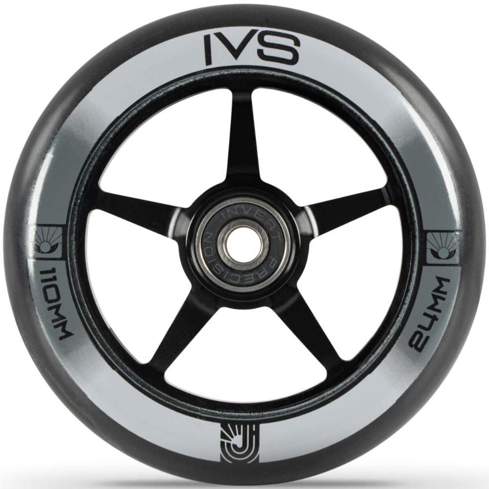 IVS Alloy 5-Spoke 110mm Scooter Wheels Black