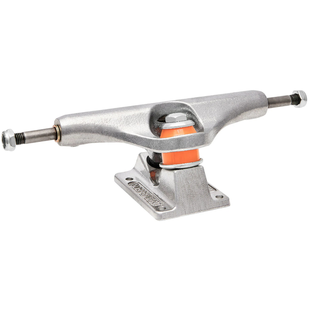 Independent Mid Polished Inverted Kingpin Skateboard Trucks Inside Angle View