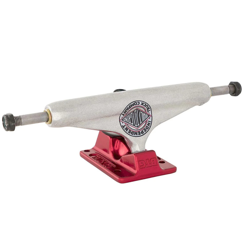 Independent Stage 11 Forged Hollow BTG Summit Silver / Red Skateboard Trucks Outside