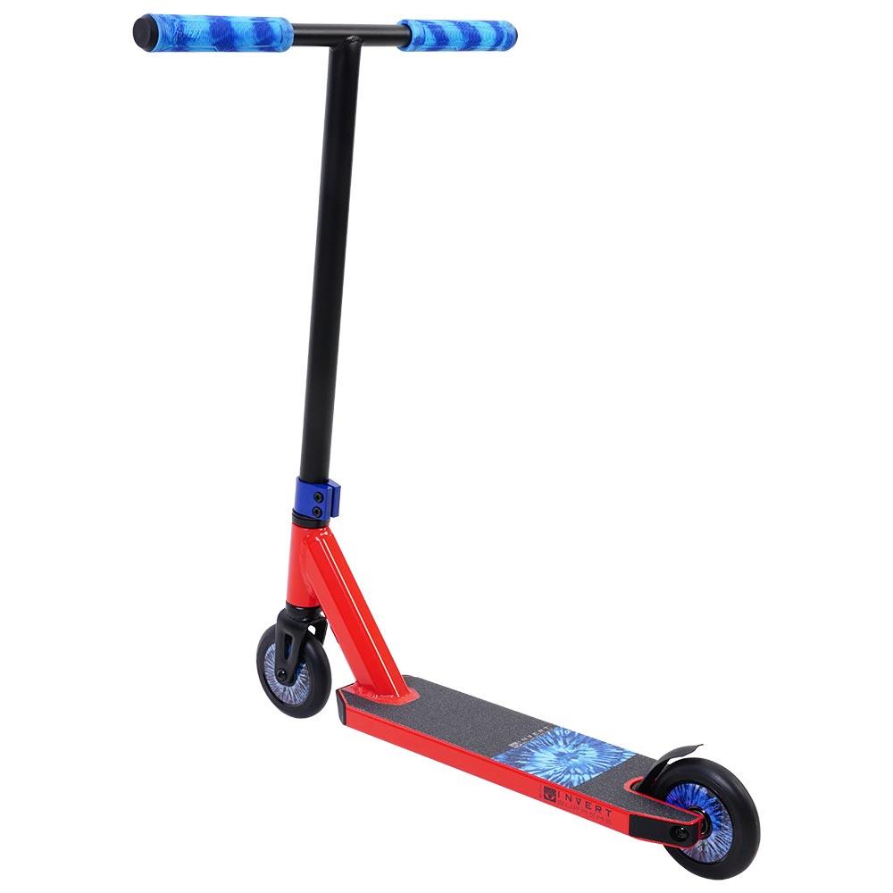 Invert Supreme Mini 1-4-8 Scooter Complete Red Blue Back Angle View