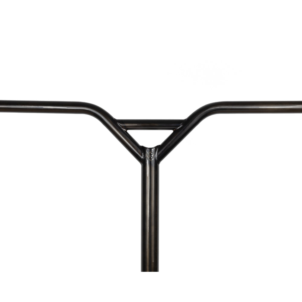 Native Yield Scooter Bars Black Front Logo Close Up