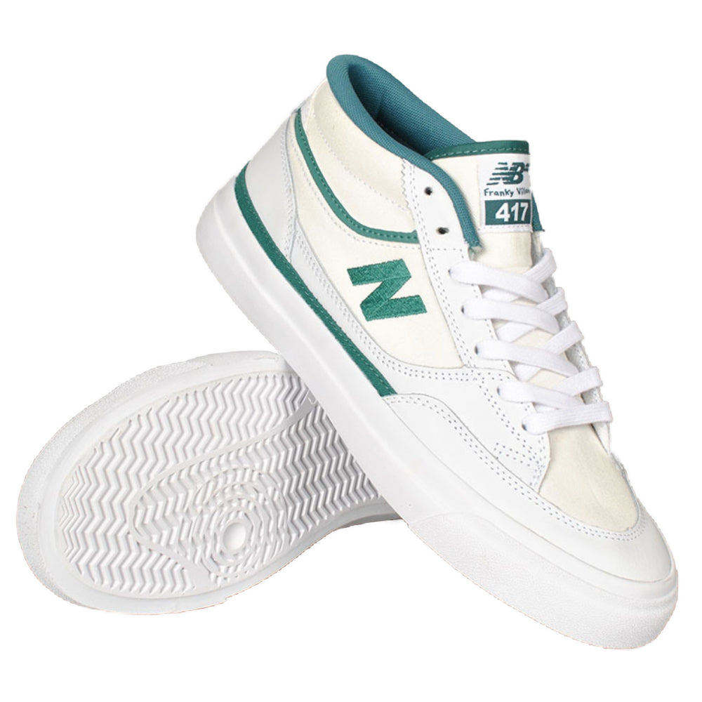 New Balance Numeric 417 Franky Villani White With Green Shoes Pair