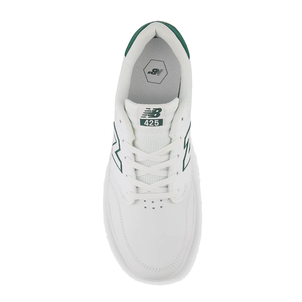New Balance Numeric 425 White / Green - Shoes Top View