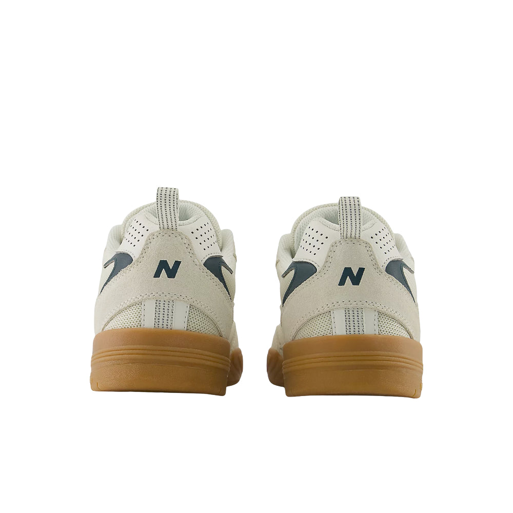 New Balance Numeric Tiago Lemos 808L Shoes Sea Salt White / Medusa Green Back View