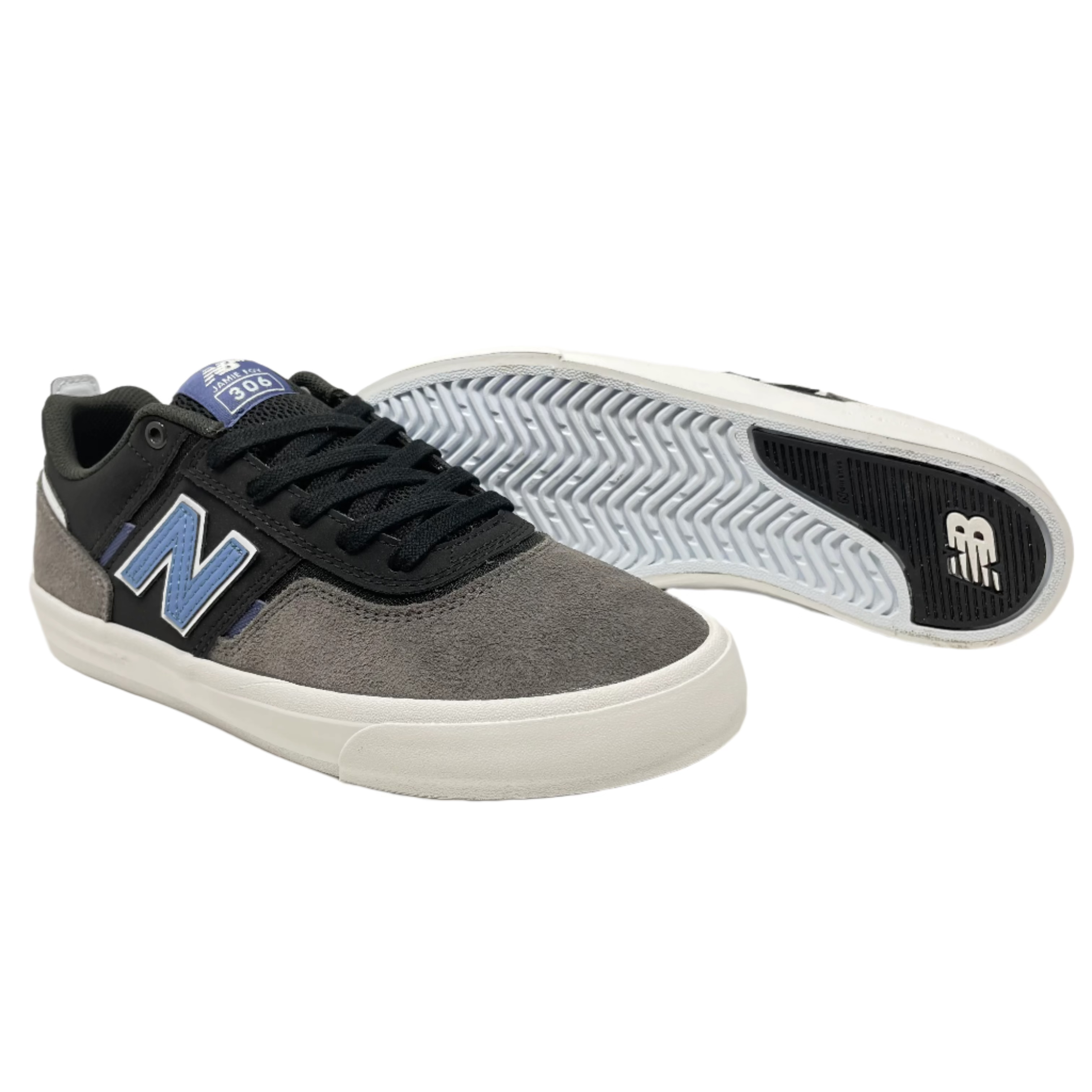 New Balance Numeric 306 Jamie Foy Grey / Black Shoes Pair