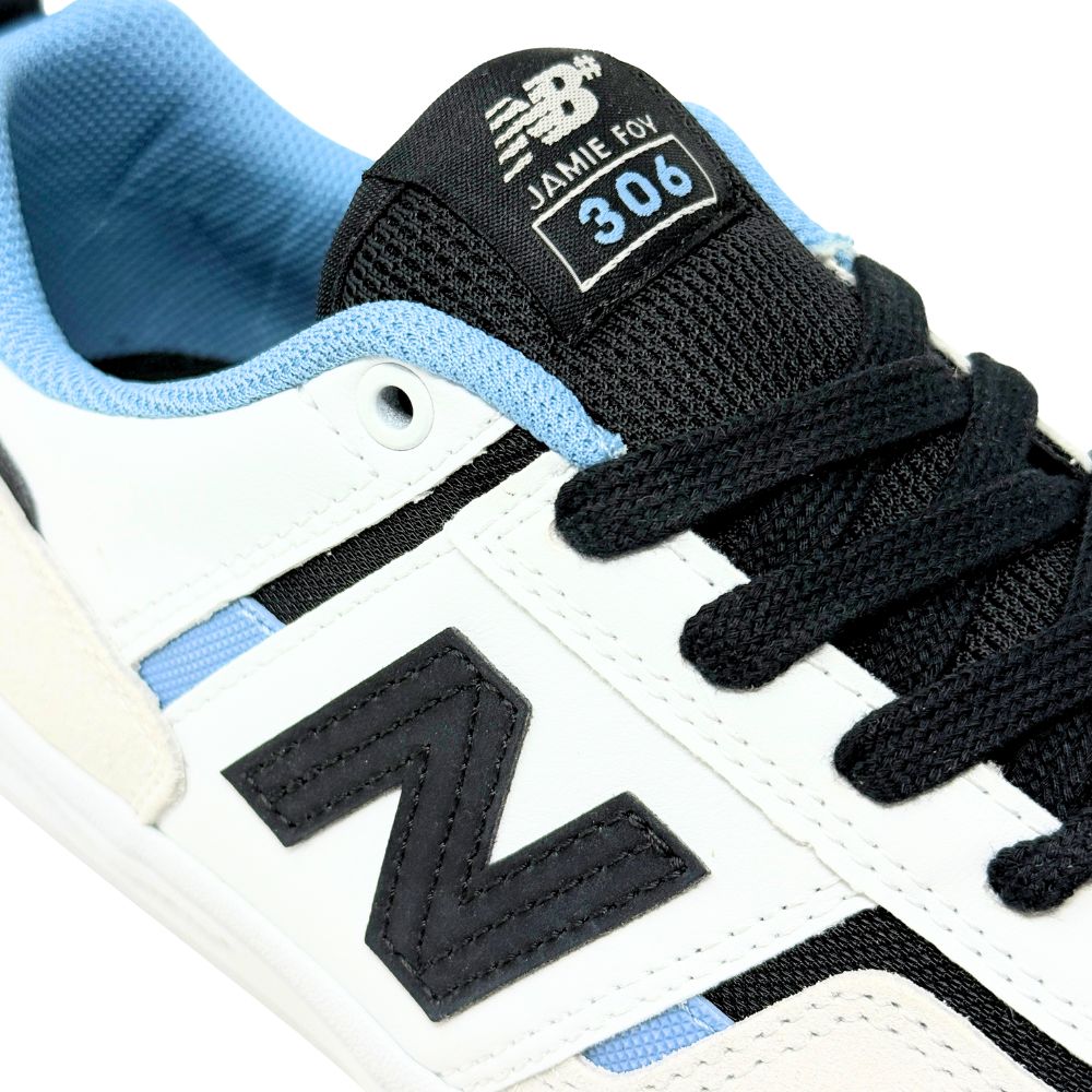 New Balance Numeric 306 Jamie Foy Grey / White Shoes Close-Up