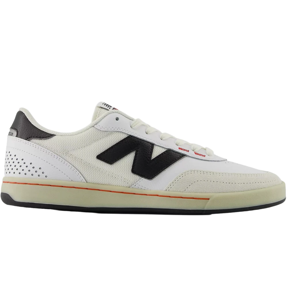 New Balance Numeric 440 V2 White Black Shoes Outside View