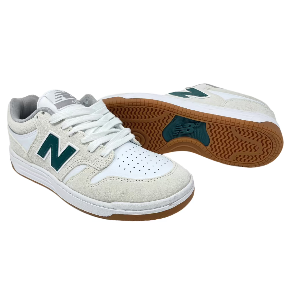 New Balance Numeric 480 White / Green Shoes Pair
