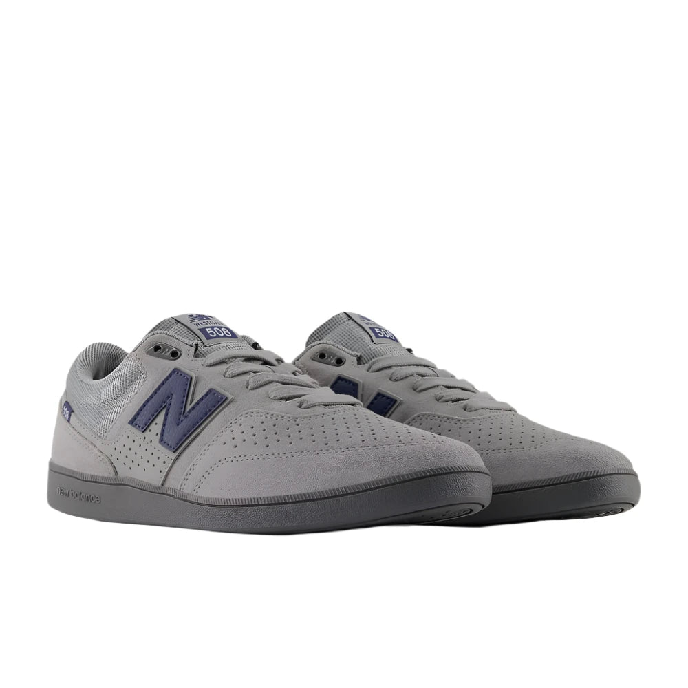 New Balance Numeric Brandon Westgate 508 Grey / Navy Shoes Pair Angle View