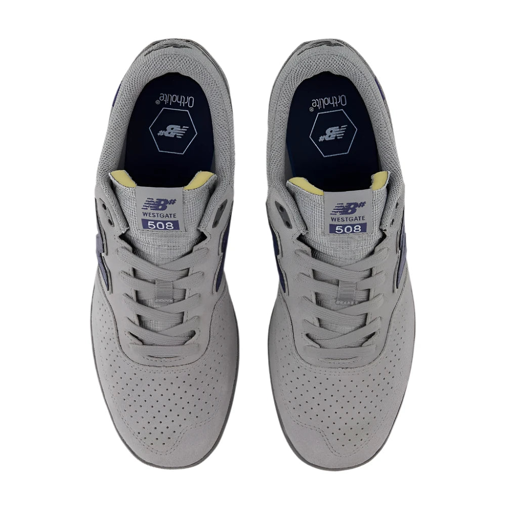 New Balance Numeric Brandon Westgate 508 Grey / Navy Shoes Top View