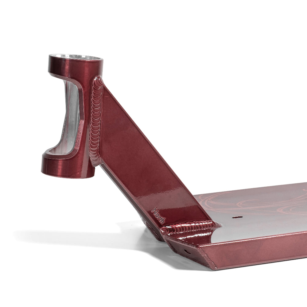 North Scooters Arca 6.75 Street Deck Trans Wine Red New extruded Downtube