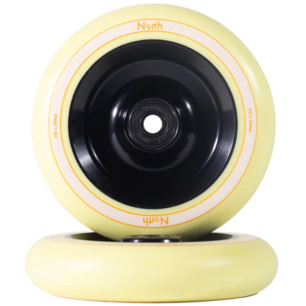 North Scooters Full Core 110X24mm Scooter Wheels Black kCream