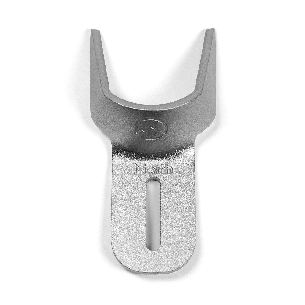 North Scooters G5 Foot Fender Silver Front View With Engraved Logo