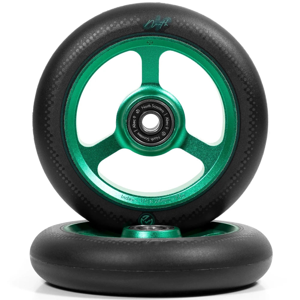 North Scooters Index 110x24mm Scooter Wheels Emerald