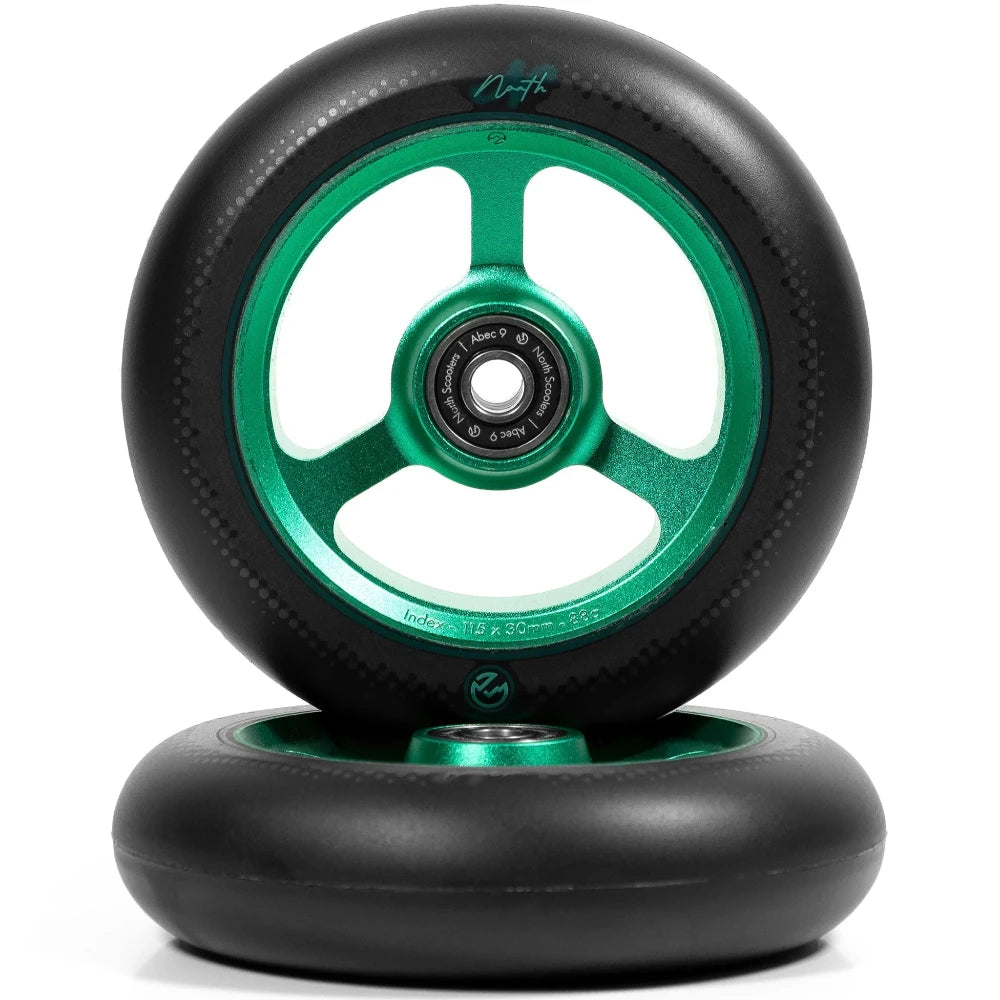 North Scooters Index 115x30mm Scooter Wheels Emerald