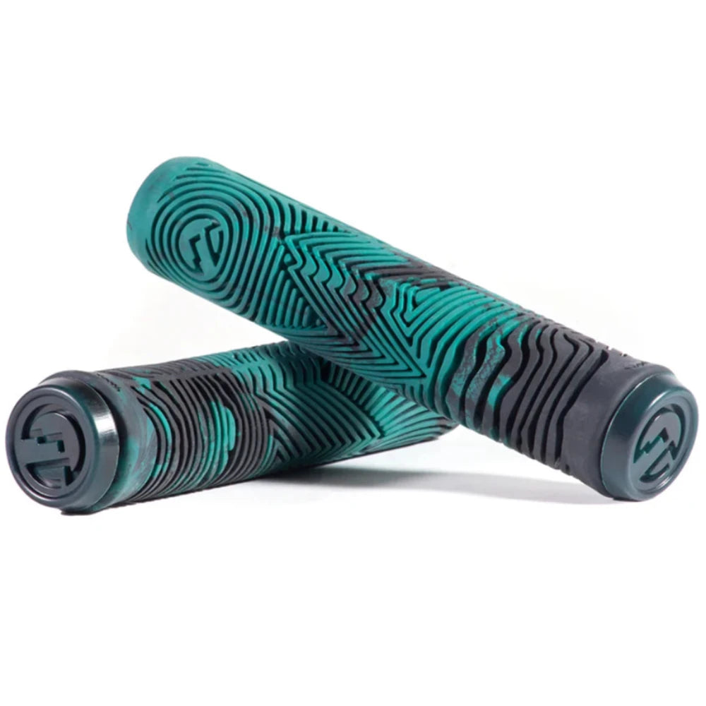 North Scooters Industry Grips Black / Forest Green Swirl