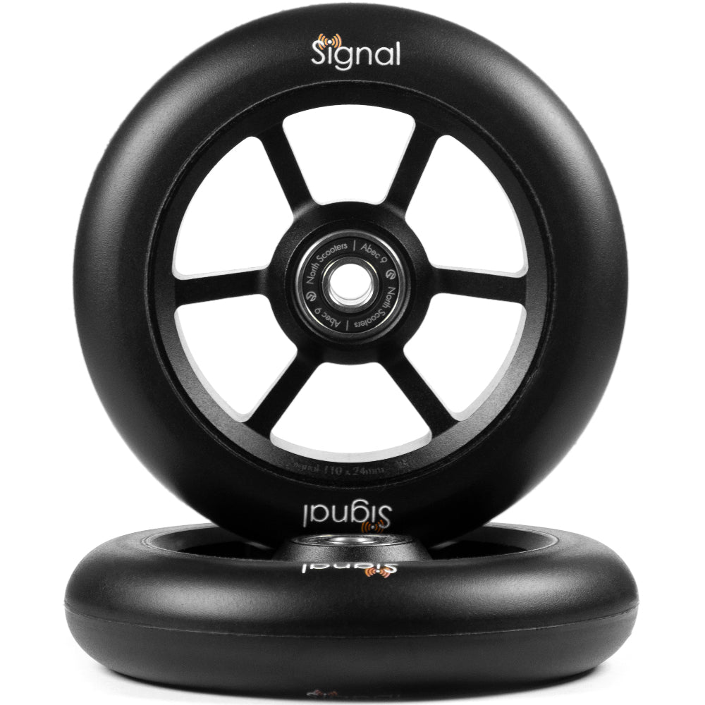 North Scooters Signal V3 110X24mm Scooter Wheels W/ Logo Black