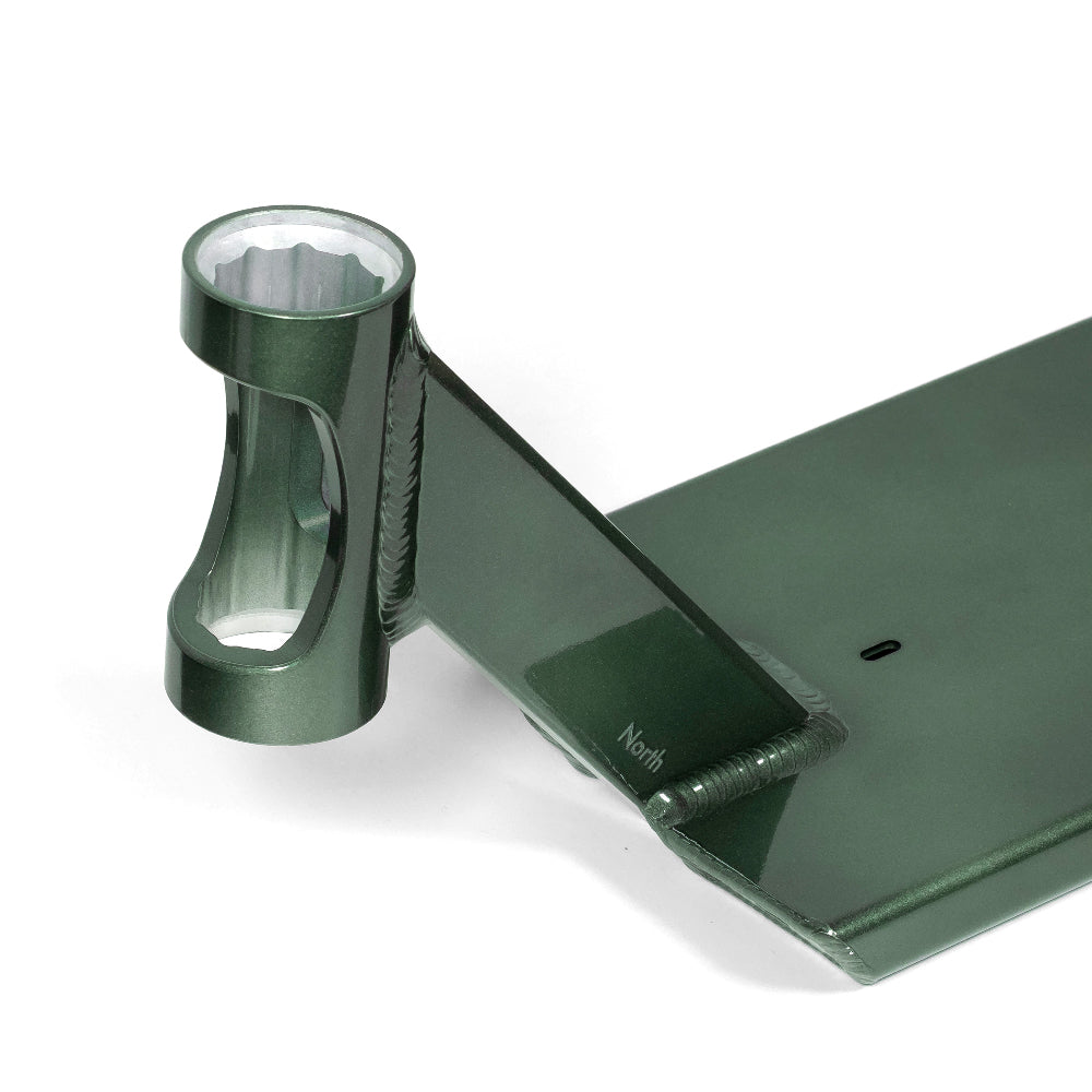 North Scooters Unity 6.5in Jon Devrin Signature Scooter Deck Forest Transparent Extruded Headtube