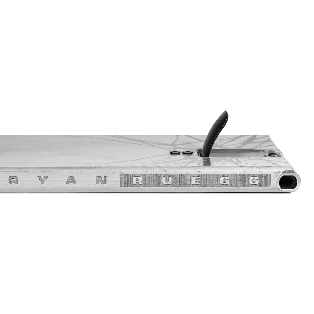 North Scooters Unity 6.5in Ryan Ruegg Signature Scooter Deck Raw Back Side Close Up With Design