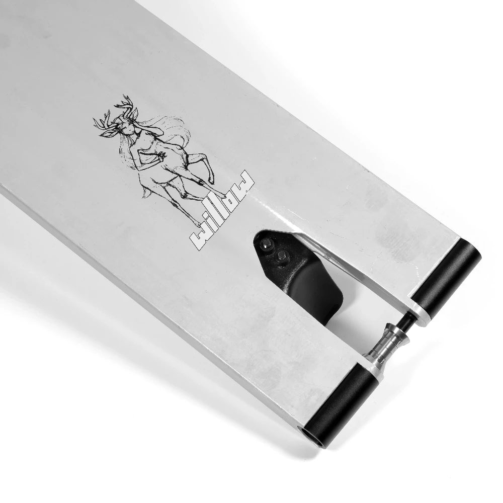 North Scooters Willow V2 G5 Scooter Deck Raw Back Bottom With Logo And CNC Deck Ends
