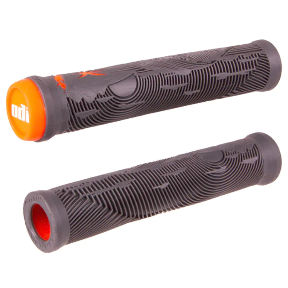 ODI Hucker Grips Flangeless Graphite Orange