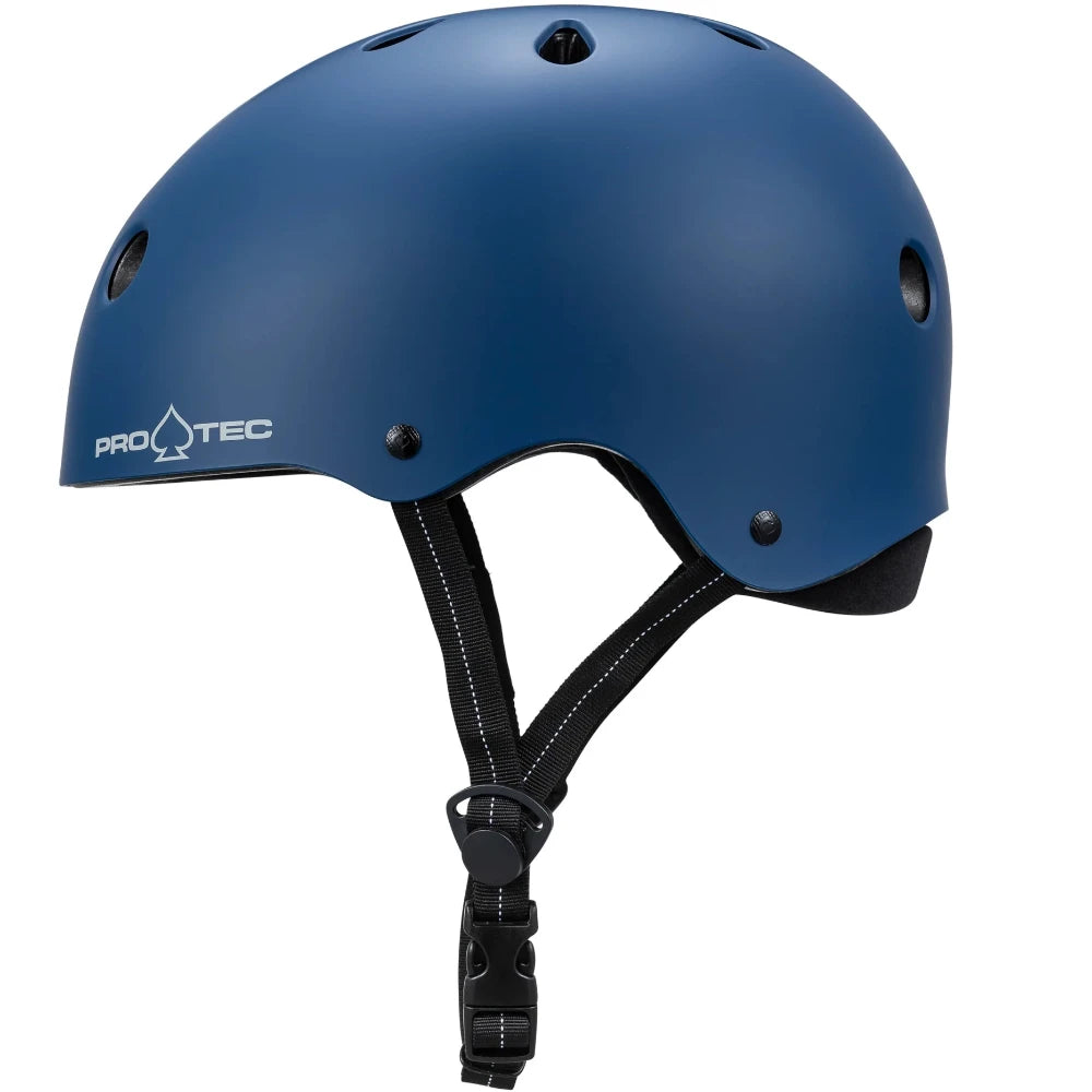 Pro-Tec Low Pro Helmet Matte Blue Left Side