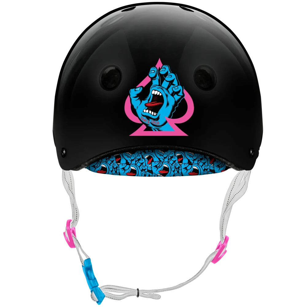 Pro-Tec Low Pro Helmet Santa Cruz Gloss Black Back View