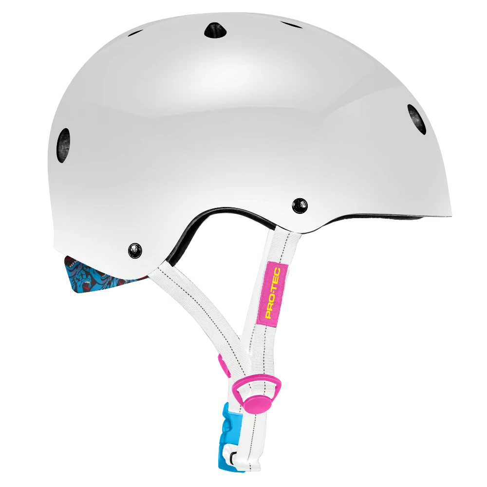 Pro-Tec Low Pro Helmet Santa Cruz Gloss White Right Side