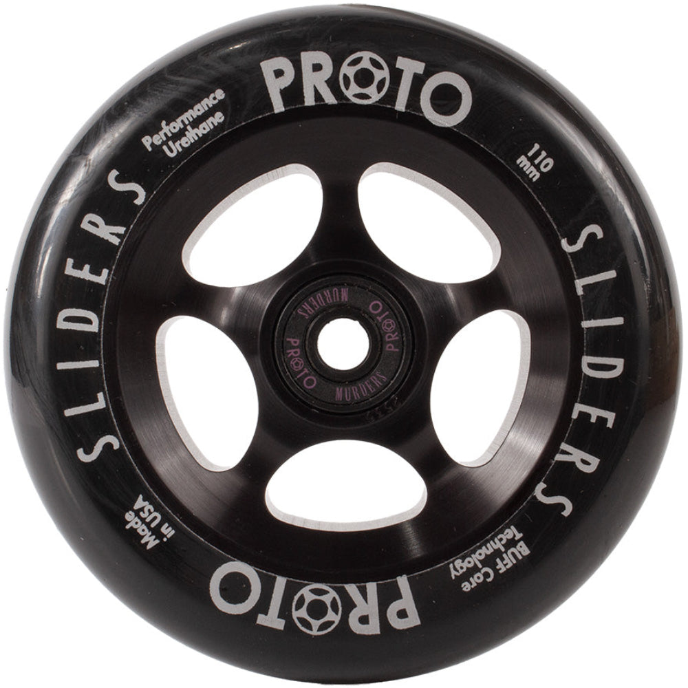 Proto Sliders 110mm Black On Black Scooter Wheels Made In The USA