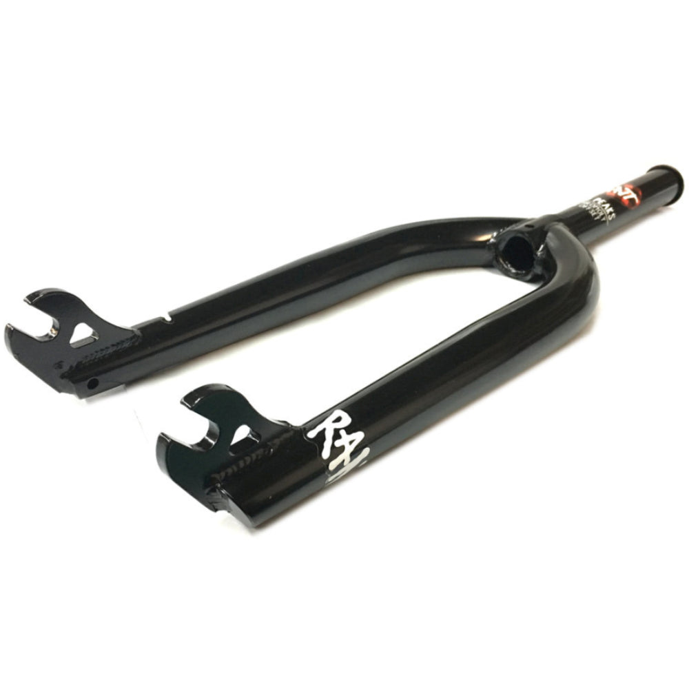 Rant Twin Peak Gloss Black BMX Fork Angle View