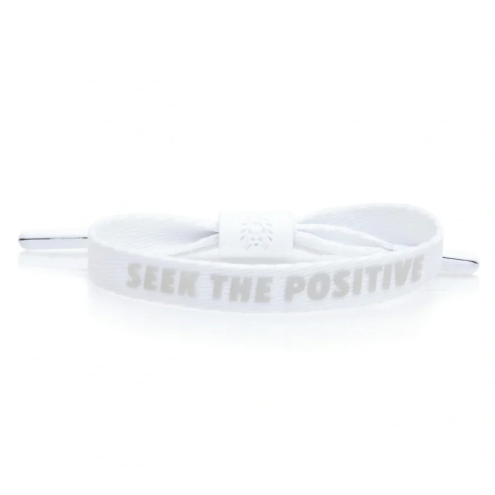 Rastaclat Seek The Positive White Bracelet Back Writing