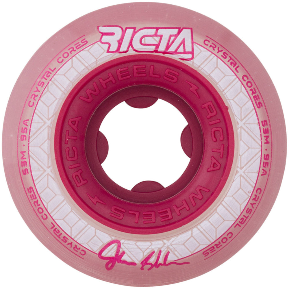 Ricta Shanahan Crystal Cores Clear Metal Red 95A 53mm - Skateboard Wheels