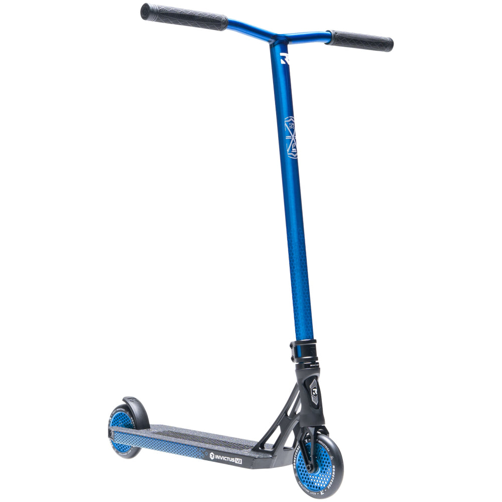 Root Industries Invictus V3 Scooter Complete Blue Right Front Angle