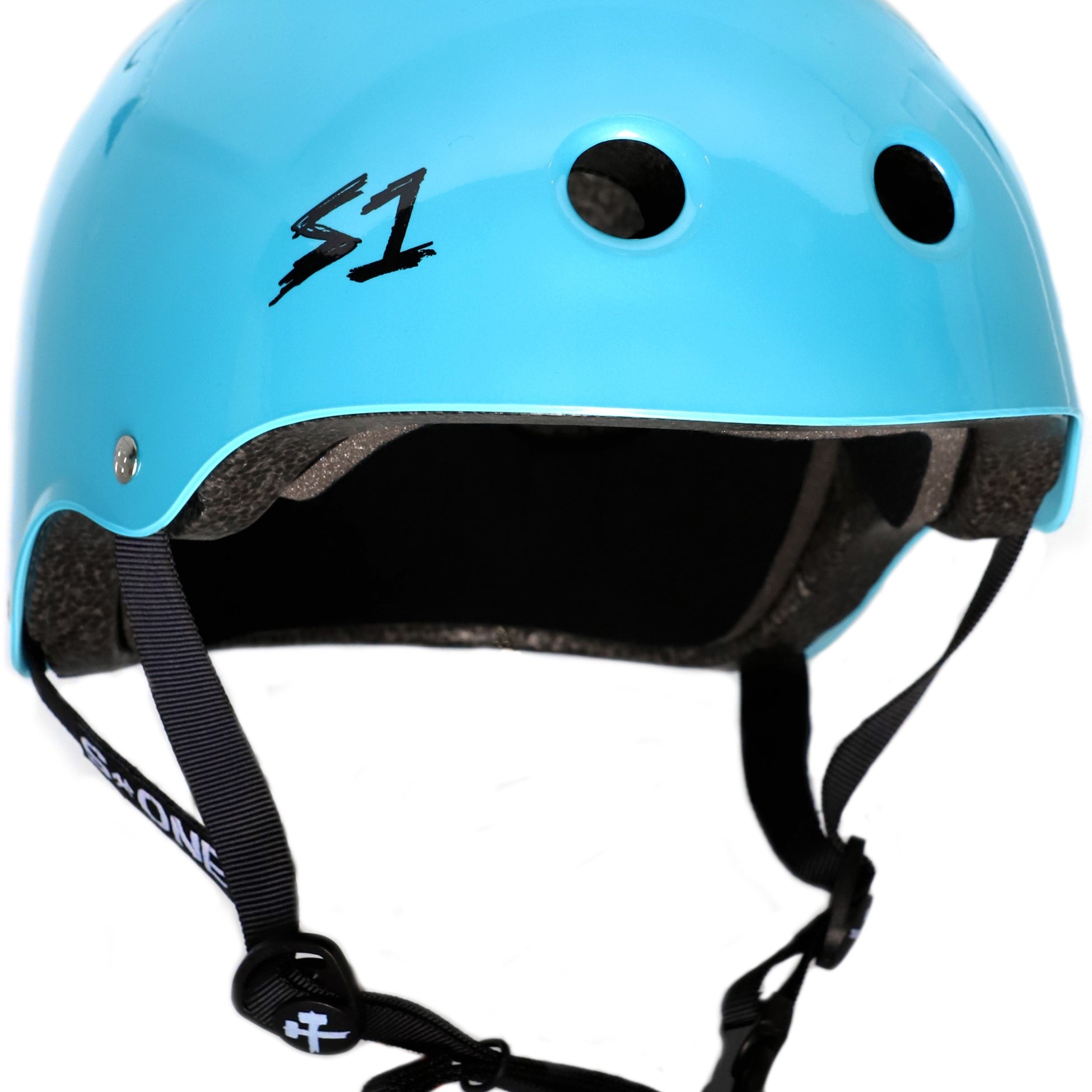 S1 Lifer Raymond Warner Sig. Metallic Blue CERTIFIED Helmet Front Angle View