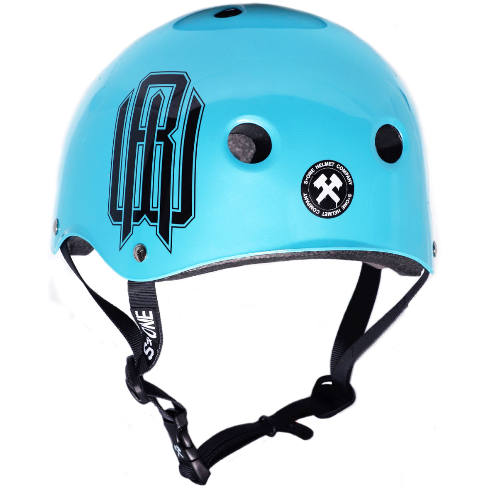 S1 Lifer Raymond Warner Sig. Metallic Blue CERTIFIED Helmet Back View with Logo