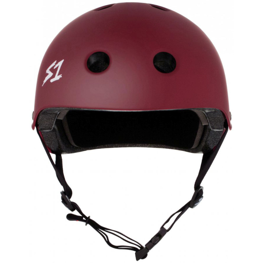 S1 Lifer Matte Maroon Matte CERTIFIED Helmet Front View