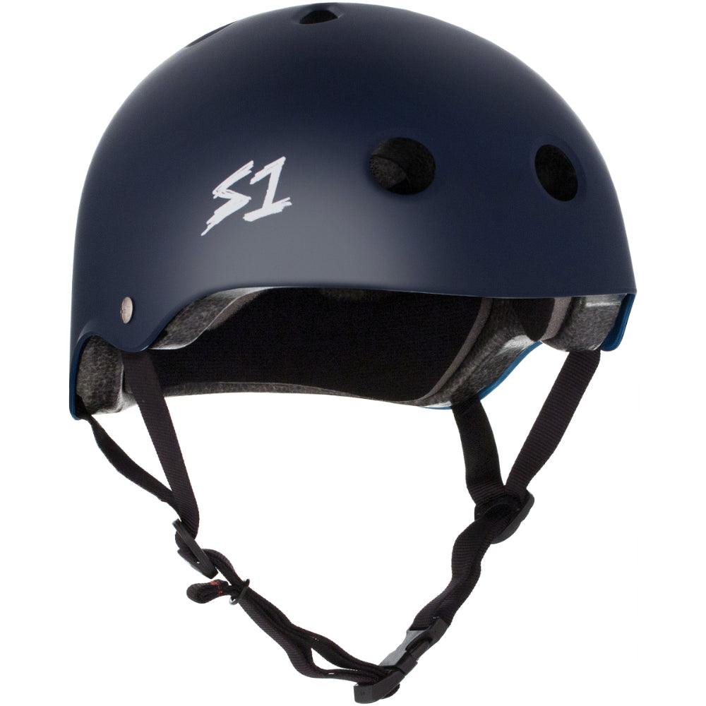 S1 Lifer Matte Navy CERTIFIED Helmet Angle View