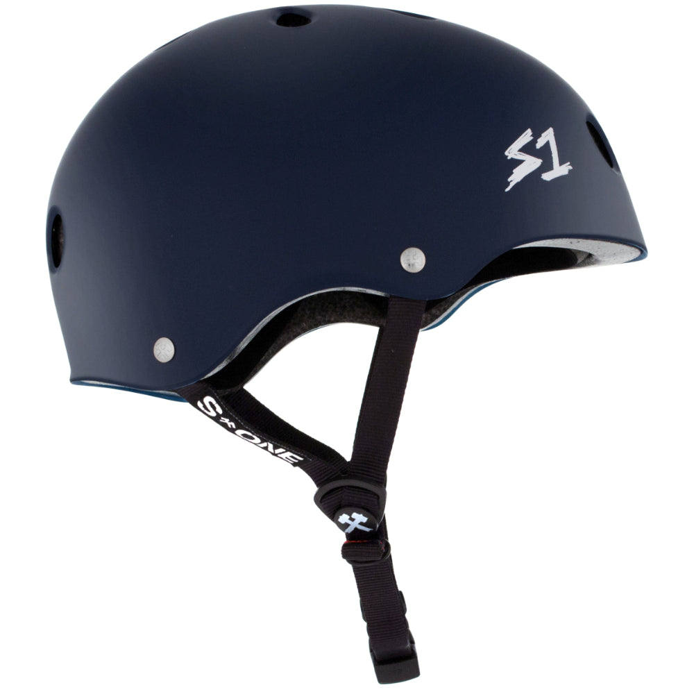 S1 Lifer Matte Navy CERTIFIED Helmet Side View