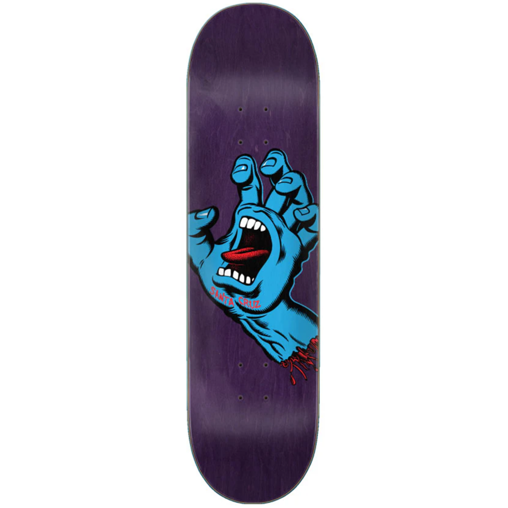 Santa Screaming Hand 8.375 - Skateboard Deck Bottom
