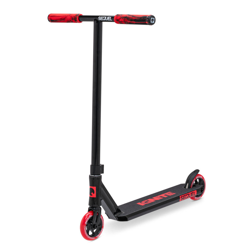 Sequel Ignite Scooter Complete Black Red Left Angle View