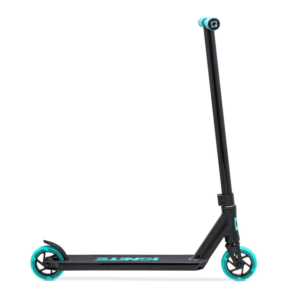 Sequel Ignite Scooter Complete Black Teal Side View
