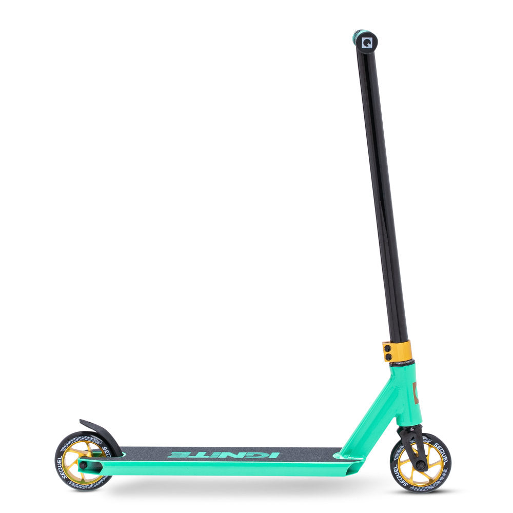 Sequel Ignite Scooter Complete Teal Gold Side View